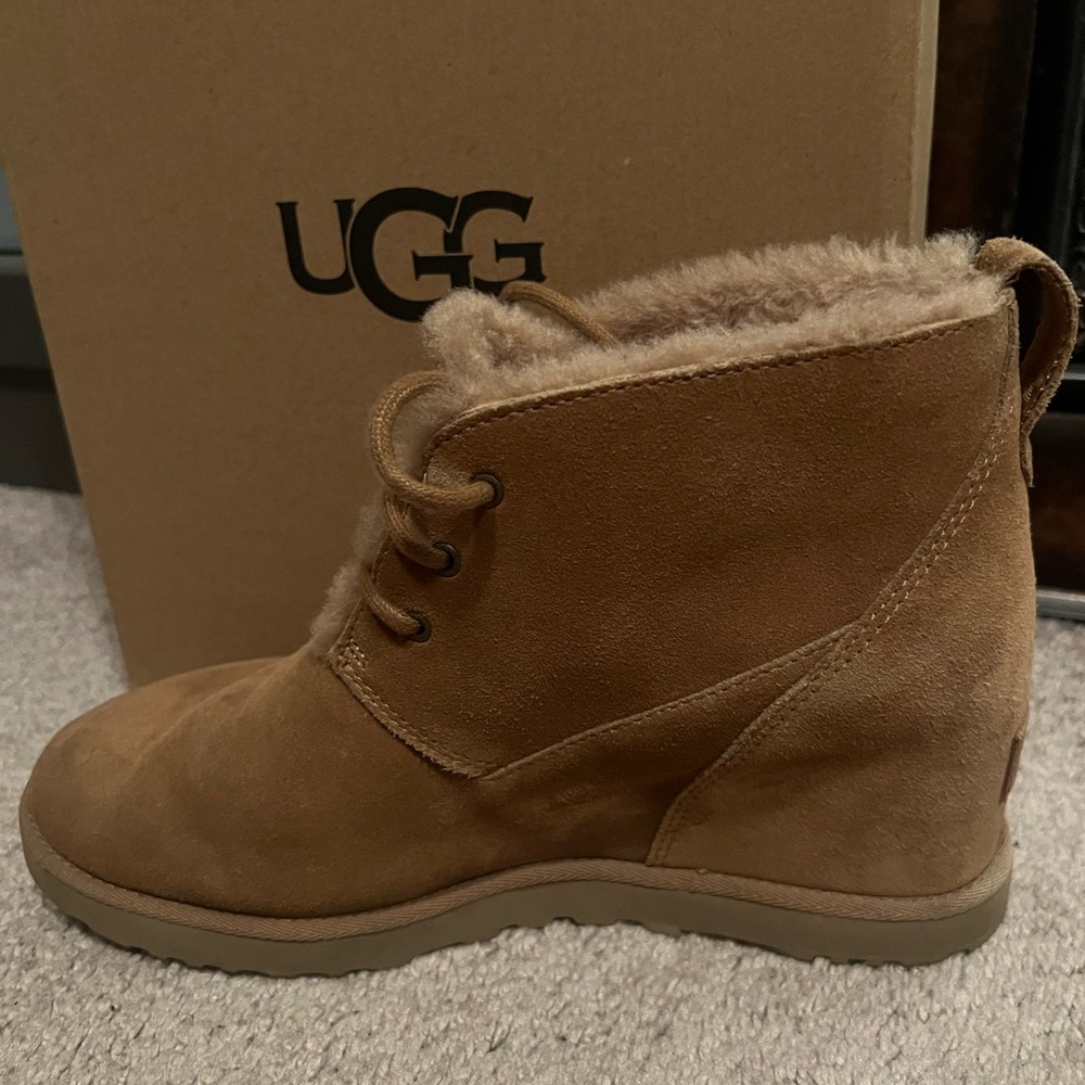 UGG Wedge Tan Suede Boots
